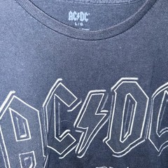 Official AC/DC Back In Black T Shirt Size Large Black Mens Band Tee