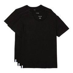Lacoste Mens 3 Pack T Shirts Black Size M L TH3451