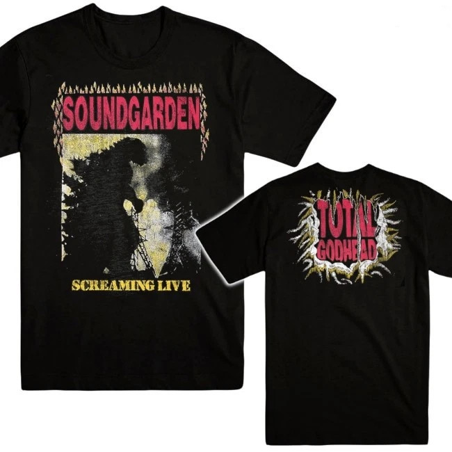 Soundgarden Total Godhead Albums 2 sided Black T shirt