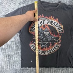Vintage Grunge Sons of Anarchy Fear The Reaper Men’s Shirt Black Medium