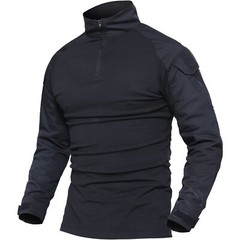 Men’s 1/4 Zip Shirts Long Sleeve Ripstop Top Outdoor Work Hiking Training Shirts