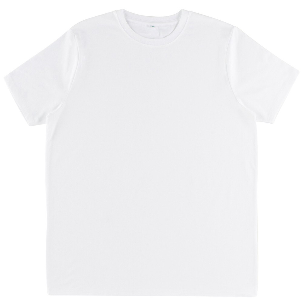 Men Women Unisex 100% Organic Cotton Combed White Black T-Shirt