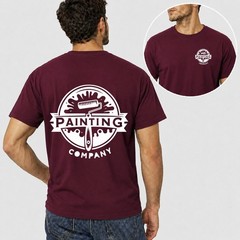 Mens Personalised Work T Shirt Custom Trade Company Logo Painter Decorator Gift