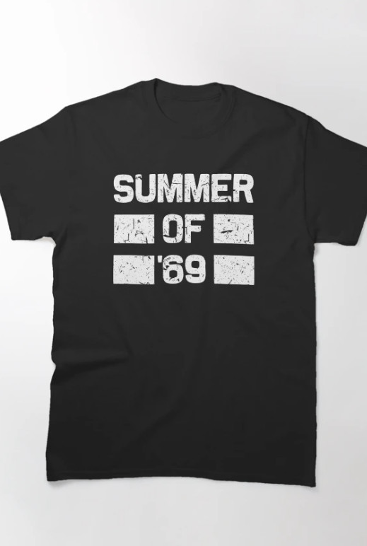 Summer of 69 T-Shirt Gildan 5000 Vintage Retro Graphic Tee Unisex Heavy Cotton D
