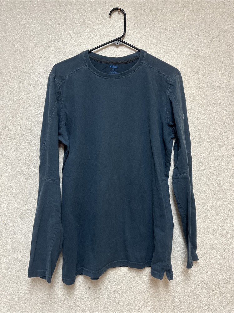 Kuhl Wildfibre Men’s Base Layer Shirt Blue Long Sleeve Outdoor Hiking Sz S