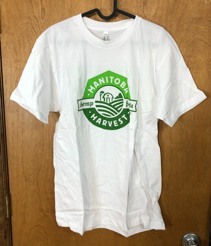 Sustainable Edition American Apparel NWT White Manitoba Har Hemp Foods L t-shirt