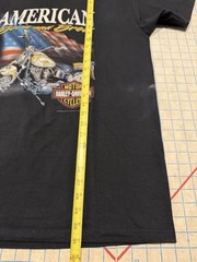 Vintage 90s Harley Davidson 3D Emblem Born And Bred T-Shirt Faded Paint Size XL
