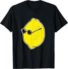 John Lemon T-Shirt Funny Lemon Meme with Sunglasses T-Shirt Black