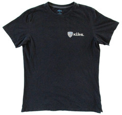 Kuhl T Shirt Men’s L Large Wildfibre Distressed Logo Split Hem Preppy Gorpcore