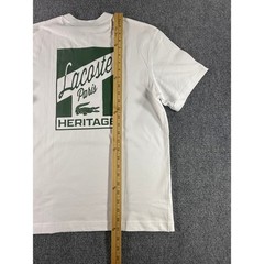Lacoste Heritage Paris Graphic T-Shirt White Mens Classic Fit TH5948 00 001 S