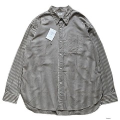 PHIGVEL 25ss Cotton Linen Long Point Collar Shirt Brown Beige Size L