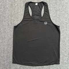 Neleus Men’s Black Mesh Performance Racerback Tank Top Size Large Gym