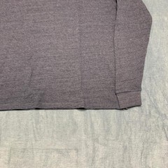 Lee Thermal Shirt Mens Large Charcoal Gray Waffle Knit Regular Fit Side Slit