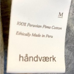 Håndværk Men’s Pima Cotton Sustainable Gray T-shirt Elevated Basic Premium Peru