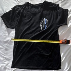Gildan Performance Black Polyester Jersey Punisher Flag Graphic Men’s T-Shirt M
