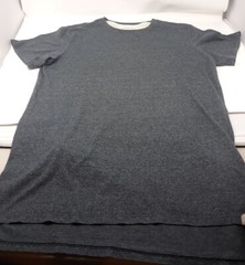 On The Byas Mens Longer Length TShirt Crew Gray Textured Short Sleeve L Tall