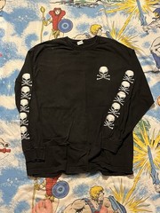 Vtg 90s Skull Crossbones Long Sleeve 1999 Good Sport Shirt Biker T-shirt XL