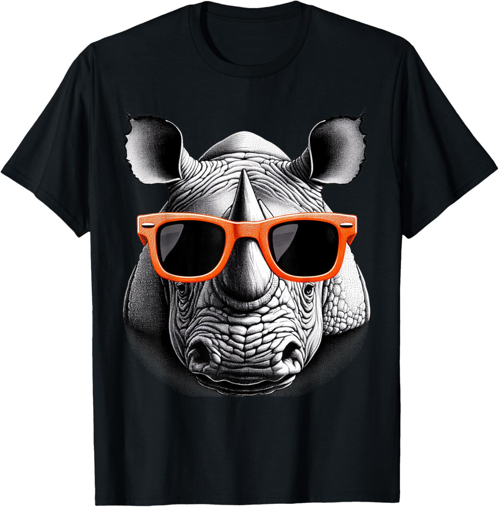 Cool Rhino Wearing Sunglasses Kids Adults T-Shirt
