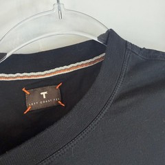 Left Coast Tee T-Shirt Mens M Black 100% Pima Cotton Crew Neck 2 Pack Luxury