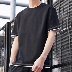Universal Men’s Polyester Fiber Plain Crew Neck Tee Short Sleeves T-Shirt M-3XL