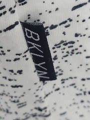 Brooklyn Cloth Shirt Mens XL White Black Speckle Crew Neck Short Sleeve Y2K