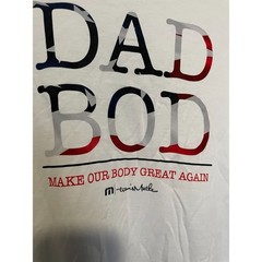 Travis Mathew Dad Bod Tee Shirt Mens Small White Graphic Pima Cotton Golf NWT