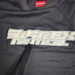 Avirex RARE Ebroidered Y2K Shirt Size 3XL Black Streetwear Graphic Studs
