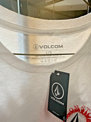 Volcom Stone Company White Skate T-Shirt New with Tags Size L