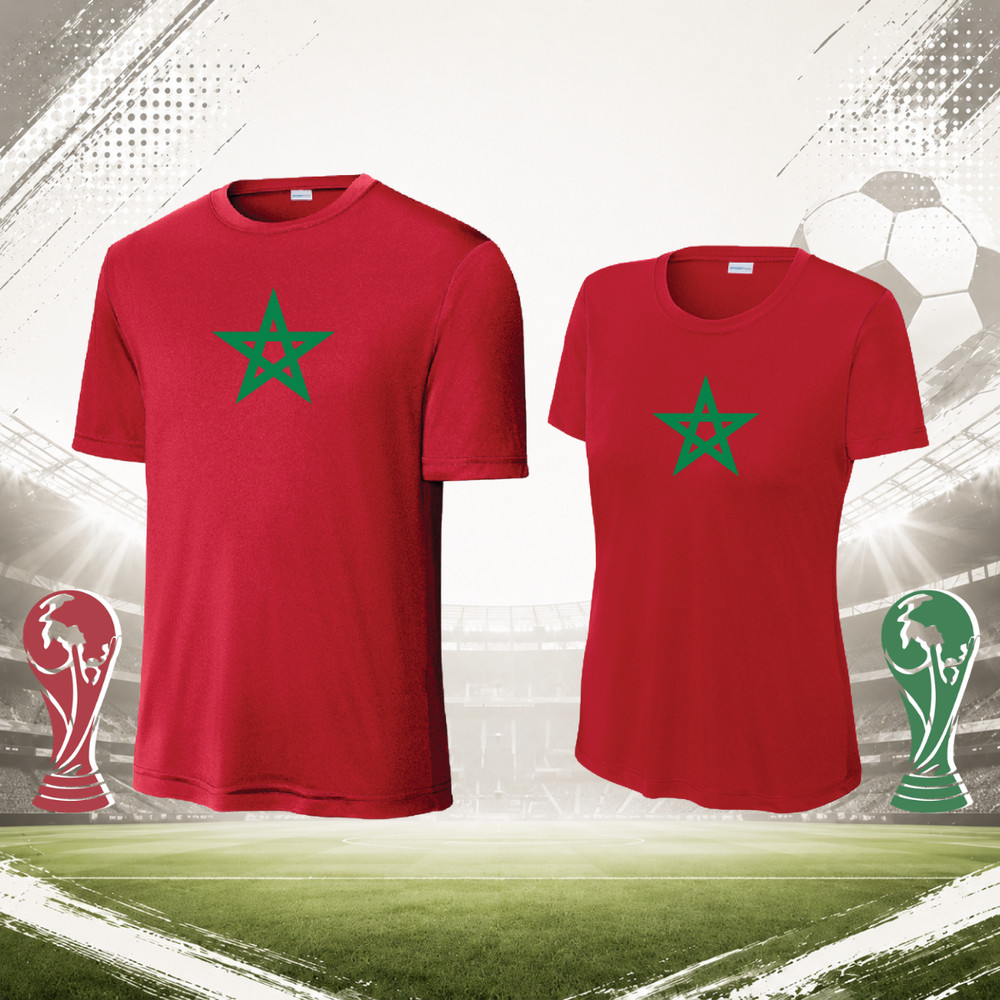 Morocco t-shirt world cup jersey- SHIPS FROM FLORIDA PRIORITY MAIL