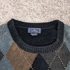Dockers Men’s Sweater Argyle Black 2X-Large