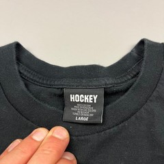 Hockey Eyes Without A Face T-Shirt Mens Large Black Graphic Skate Tee