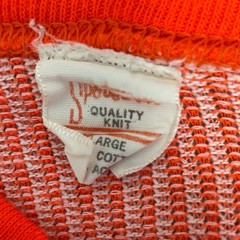 Vintage Daytona Beach Florida neon orange white knit ringer tee retro resort L