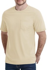 Men’s Pocket Shirts Short Sleeve Lightweight Cotton Summer Tops Performance Tee