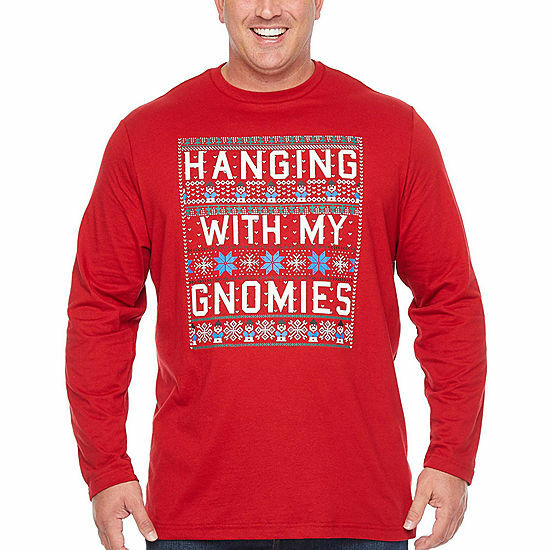 Foundry Men’s Big & Tall Hanging With My Gnomies Long sleeve Tee Shirt 5XL NEW