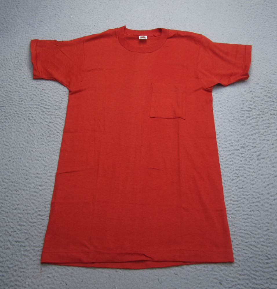 Vintage Fruit Of The Loom Shirt Mens S Selvedge Pocket Single Stitch 60s