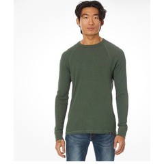 Faherty Men XXL LS Cloud Waffle Crew Pima Cotton Modal Raglan Green DFH-DEEP