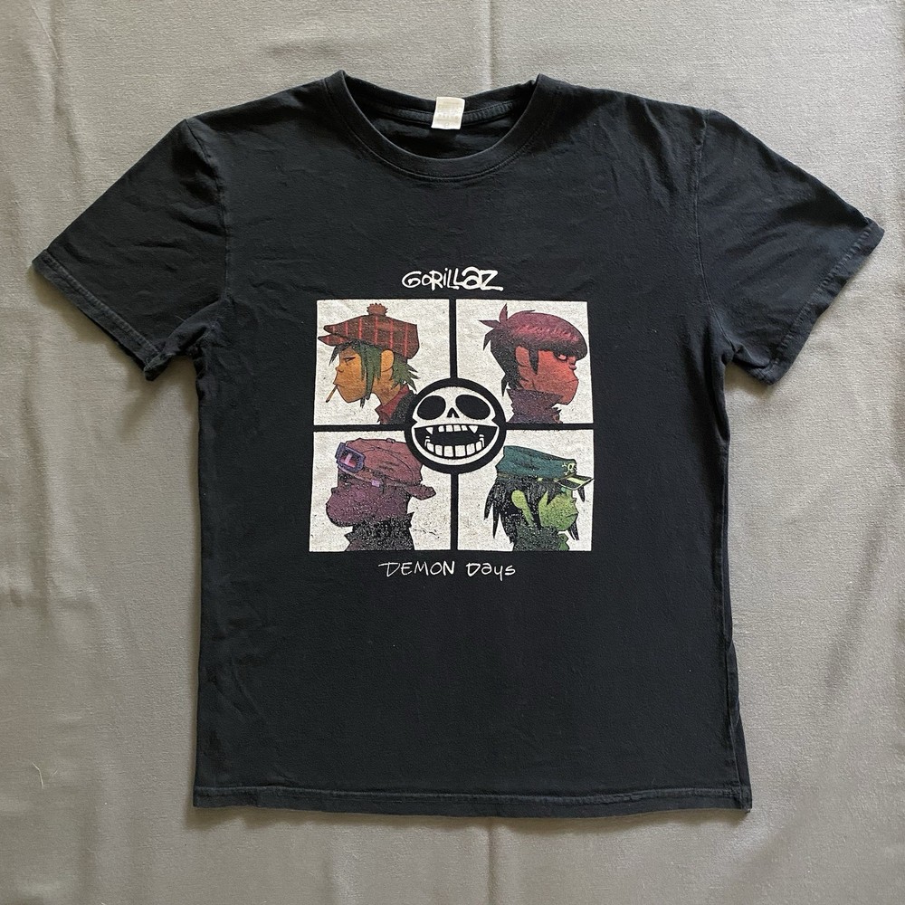 Gorillaz Demon Days T Shirt Adult Small Black Album Graphic Retro Band Music