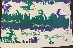 Vtg 90s Disney Blizzard Beach Faded Distress AOP Shirt L Surf Vaporwave Grunge