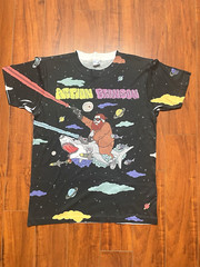 Action Bronson Actin Crazy All Over Print Promo T Shirt Size Small Space Shark