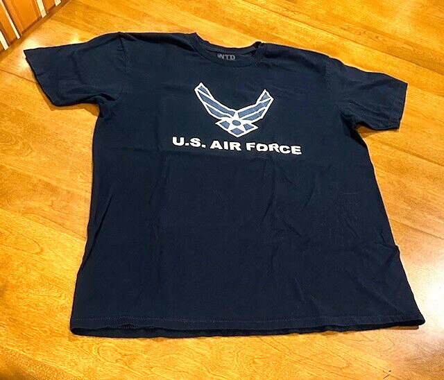 U.S. Air Force T-Shirt Official Logo Military New Men’s Navy Large Tee – NWOT
