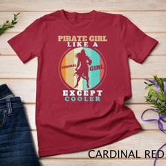 Caribbean Buccaneer Freebooter Retro Female Pirate Girl T-Shirt Unisex T-shirt