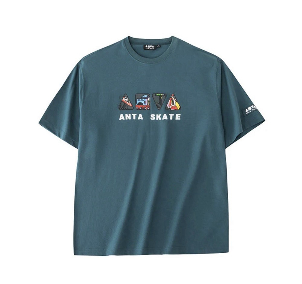 ANTA SKATE Men’s Lifestyle Short Sleeve T-Shirt – BNWT – Green – Size Large