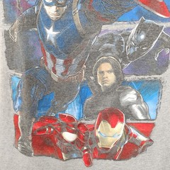 Captain America Civil War T Shirt Mens Size Large Gray Marvel Comics Movie