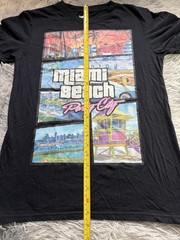 Surf Style Men’s Black Miami Beach Party City Graphic Crew Neck T-Shirt Size S