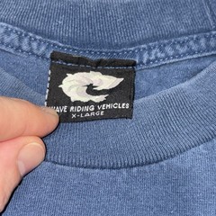 Vintage WRV T-Shirt Wave Riding Vehicles Surf Skate Blue Y2k Adult Size XL