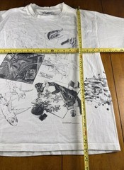 Vintage MC Escher T Shirt Andazia All Over Print Art 90’s Single Stitch White XL