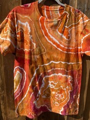 Custom Ice Tye Dye T-Shirt Size Medium Pre-washed