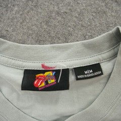 Rolling Stones x MTV Shirt Mens Medium Gray Graphic Print Band Rock 80s 90s 70s