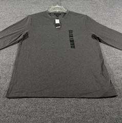 Banana Republic Men’s Large Luxe Touch Performance Tee Long Sleeve Charcoal NWT