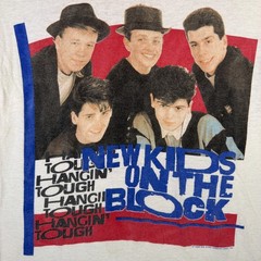 Vintage Mew Kids On The Block Shirt Mens Small White 80s 1989 Band Hangin Tough